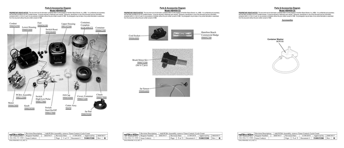 Diagram Diagram and Parts List for HBH450-CE  Hamilton Beach Blender